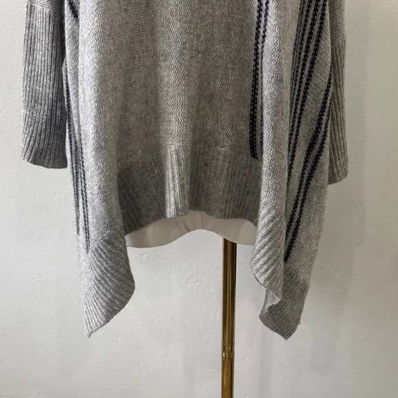 360Cashmere Gray 100% Cashmere Cowl Neck Oversized Sweater – Size XS